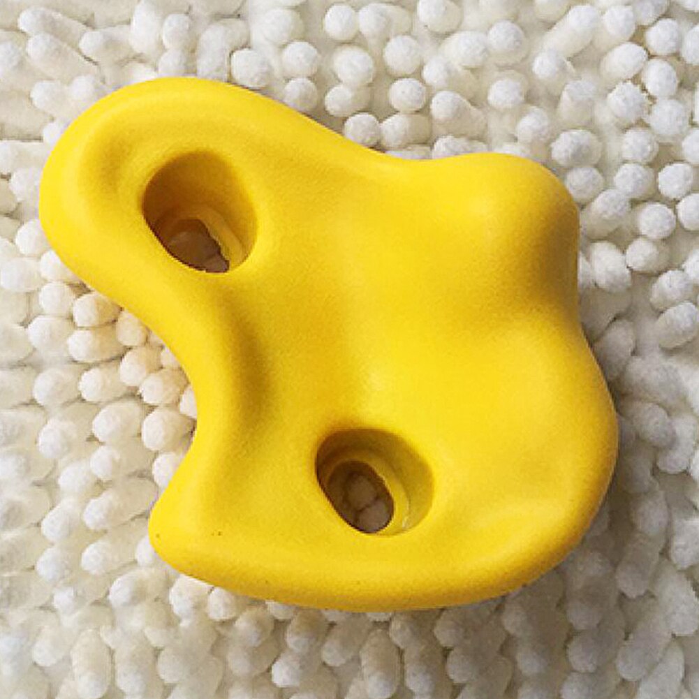 Kids UV Plastic Rock Wall Climbing Hand Holds without Hardware Screw R & D Boys Girls: Yellow