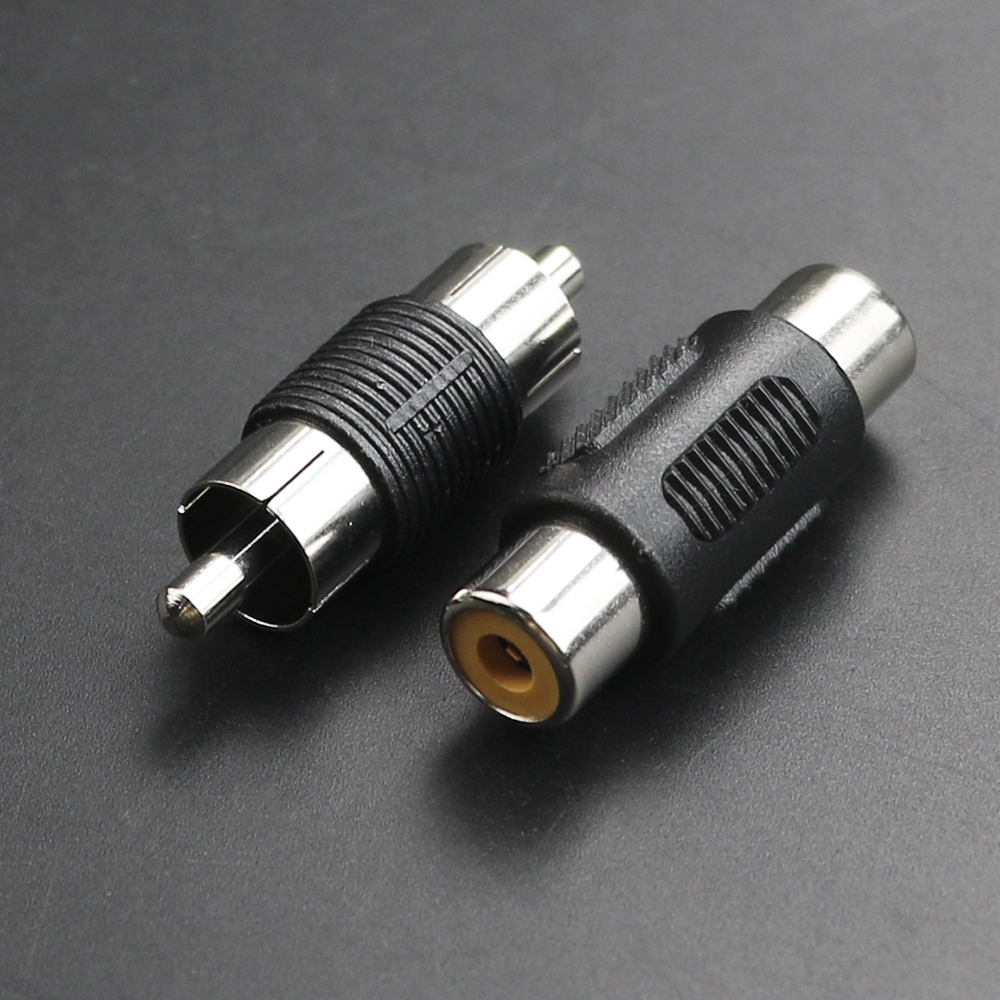 2pcs Dual RCA Male to male female to female Audio Connector Adapter Plug video Coupler AV cable for CCTV camera: Lavender