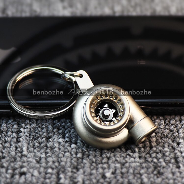 Jdm turbo nyckelring turboladdare nyckelring personlighet män och kvinnor bil nyckelring hänge: Grå