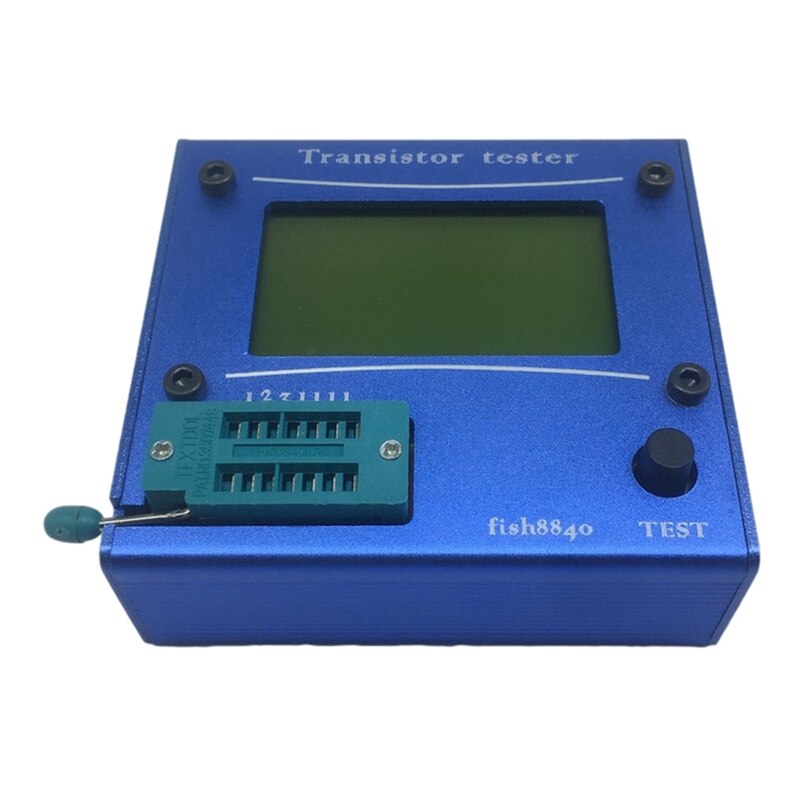 LCR-T4 Transistor Tester Esr Meter Mega 328 Transistor Tester Met Blue Case