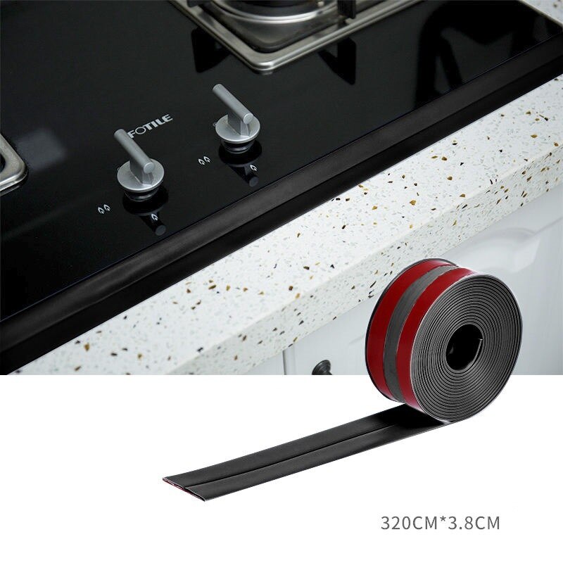 Waterproof Strip Sink Sticker Gap Fissure Sealant Happy Day Mildewproof Tape: Upgraded Version  Acrylic Glue  Black