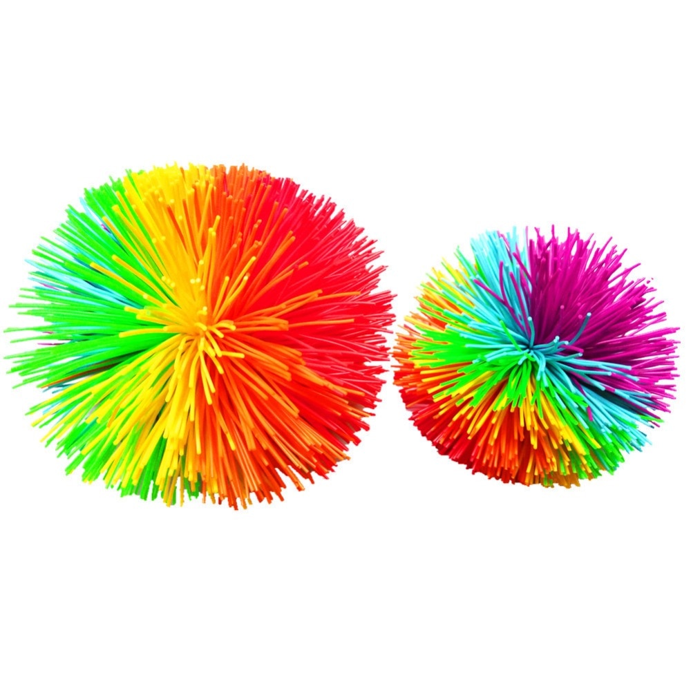 Anti-Stress 6cm/9cm Rainbow Fidget Sensory Koosh Ball Baby Funny Stretchy Ball Stress Relief Kids Autism Special Needs