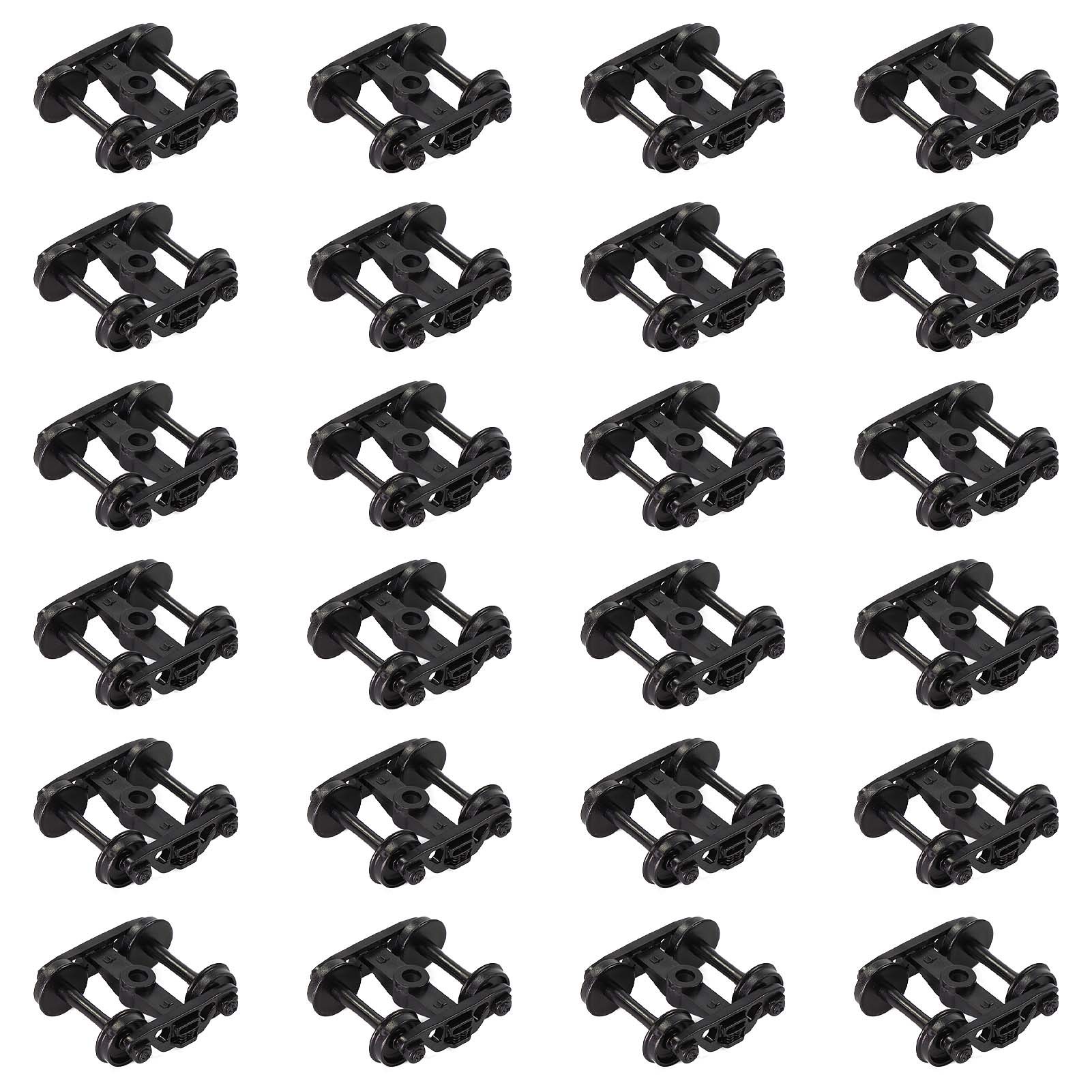 12pcs/24pcs Model Train HO scale 1:87 POM Bogies with 33&quot; Plastic Wheels HP22HO: 24pcs