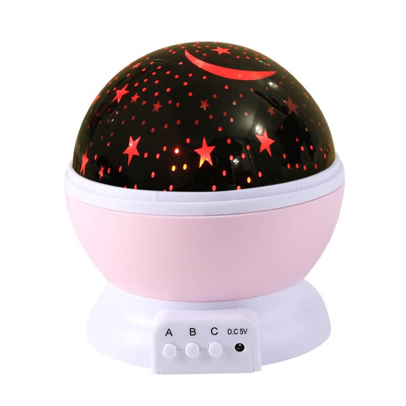 proyector de luz de noche LED cielo estrellado cielo luminoso juguetes luz de noche USB juguetes para niños: light pink