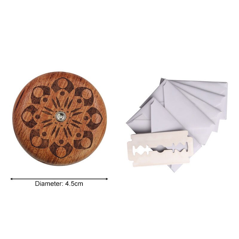 1Pcs Kitchenware Bread Scoring Cutter Portable Round Shape Baking Tool Wooden/Metal Non-slip Decorative Pattern Kitchen DIY Mold: Pattern 3