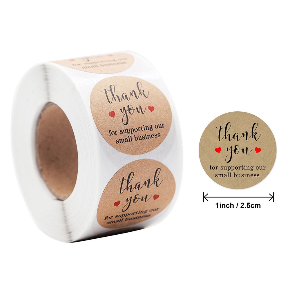 Round Labels Handmade Kraft Paper Packaging Sticker for Candy Dragee Bag Box Packing Bag Wedding Thanks Stickers: Light Yellow