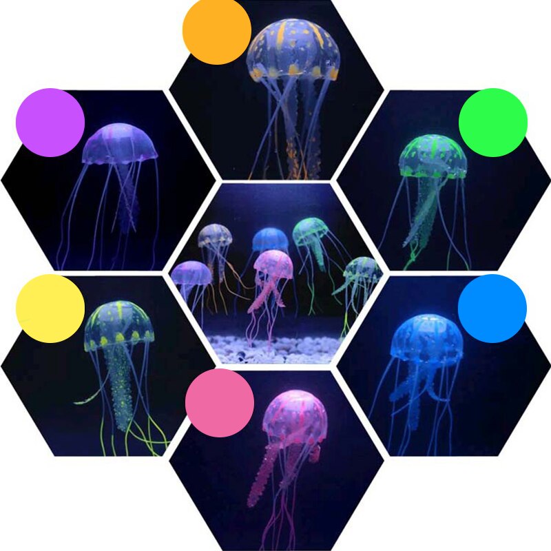 Fisch tank simulation jellyfish aquarium landschaftsbau dekoration schwimm fluorescent bunte quallen zu begleiten kinder spielzeug