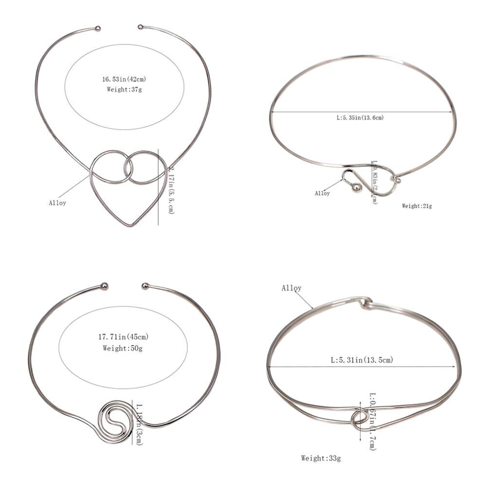 Geometrische Legierung Halsketten Für Frauen Schmuck Bib Halskette Kragen Erklärung Punk