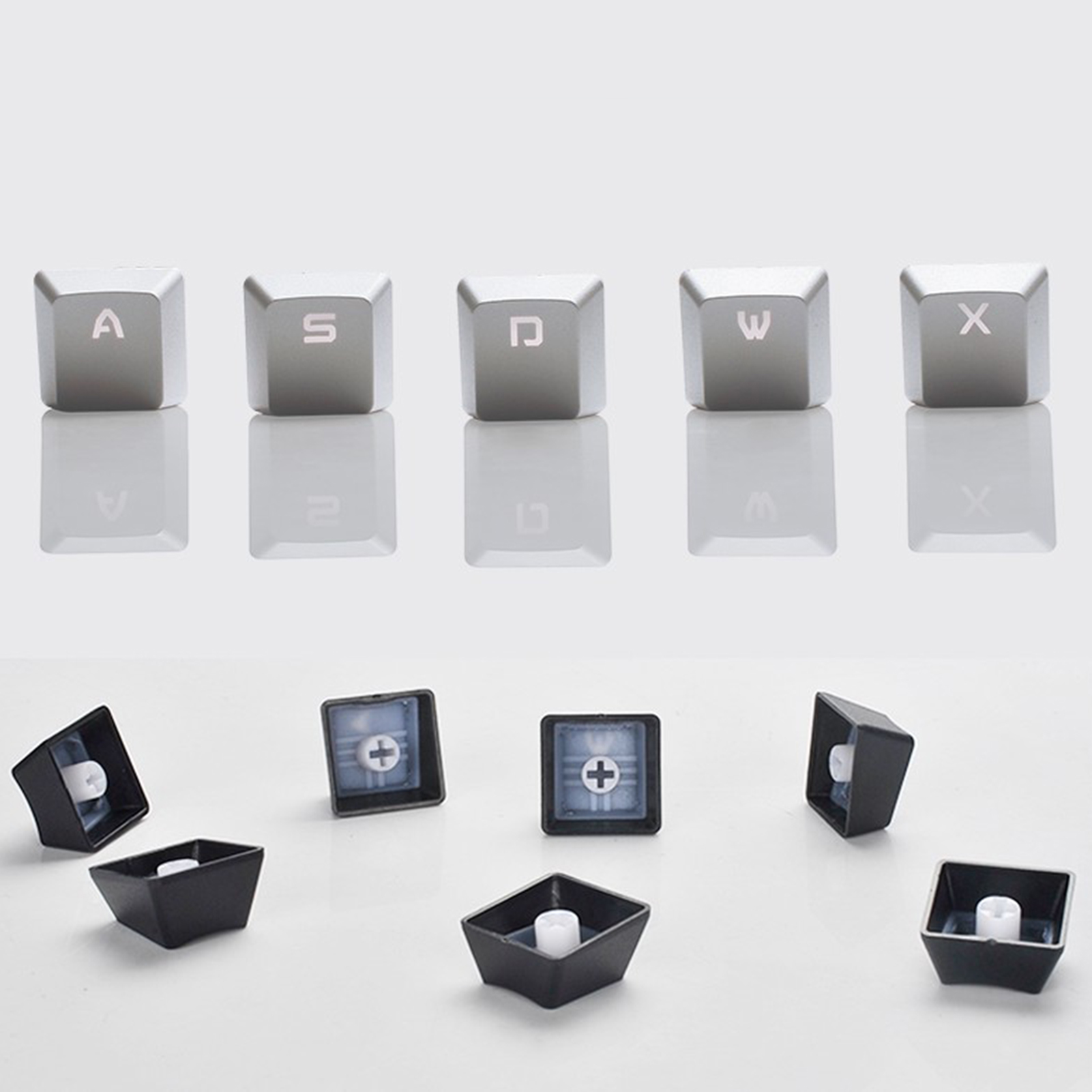 104Pcs Wear-resistant Backlight Key Caps Replacement Kit for Mechanical Keyboard 104 Keys Replacement Button for Gamer Keyboard