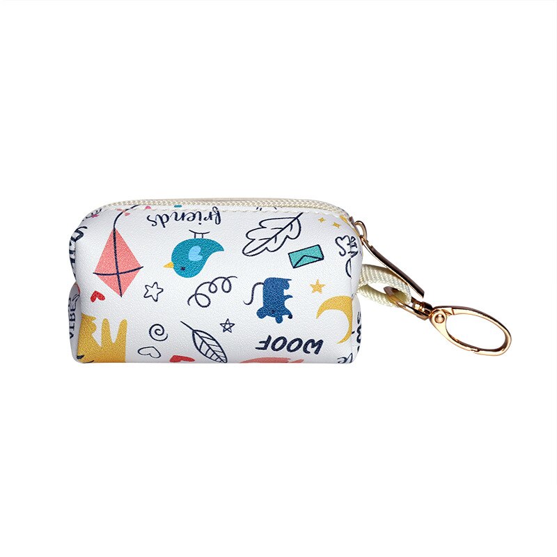 Travel Outdoor Protable Dog Poop Bag Dispenser Dog Poop Bag Holder Polyester Carrier Tool Cats and Dogs Poop Bag Case Storager: Forest White