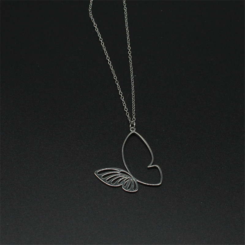 Colorful Beads Choker Women Shiny Pearl Shell Butterfly Pendant Necklace Double Layer Clavicle Chain Jewelry Accessories: 14