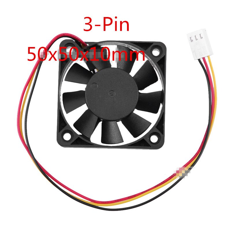 12v mini ventilateurs de refroidissement pour ordinateur - petits 50mm x 10mm dc sans balais 2- broches  /3 broches