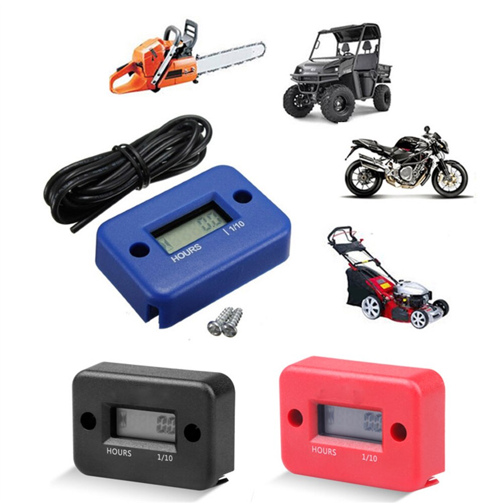 Digital Hour Meter LCD Display for Bike Motorcycle ATV Snowmobile Marine Boat Ski Dirt Gas Engine Timer