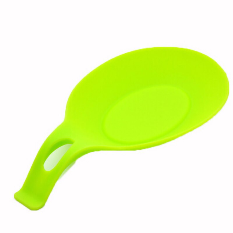 Keuken Tool Lepel Mat Koken Gereedschap Food Grade Silicone Hittebestendige Gebruiksvoorwerp Spatel Gadget Holder Isolatie Opslag Shelve: green