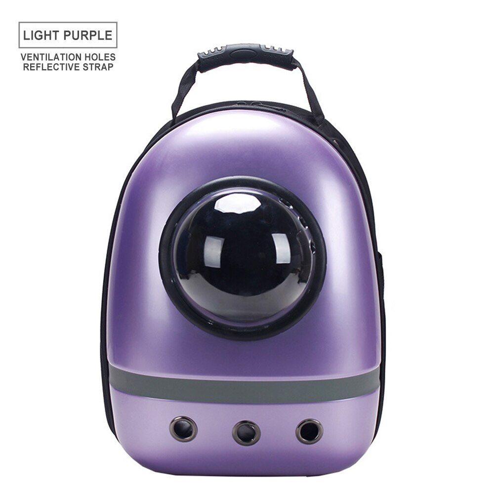 Pet Carrier Backpack Window Transport Carrying Breathable Travel Bag Bubble Pet Dog Space Capsule Cat Carrier Backpack: Purple 