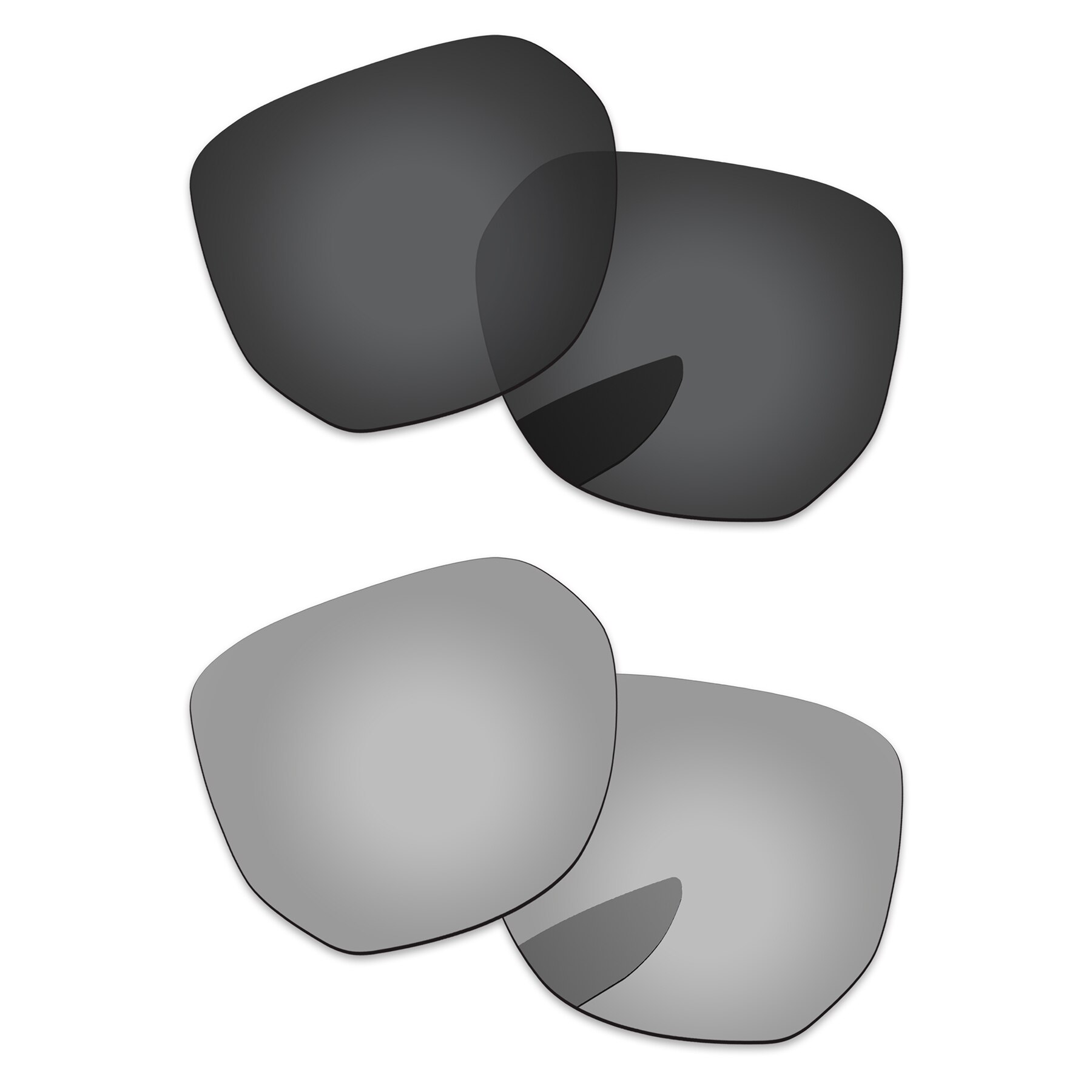 Alphax – lentilles de remplacement pour lunettes de soleil authentiques, Latch Beta OO9436, polarisées, Options multiples: 2 Pairs-Black-Silver