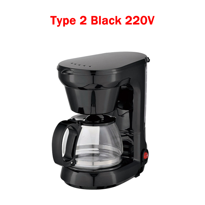 Cafetera de goteo eléctrica de 110V, tetera de elaboración semiautomática para el hogar de 650ml, cafetera americana, cafetera Espresso de 220V: Verde militar