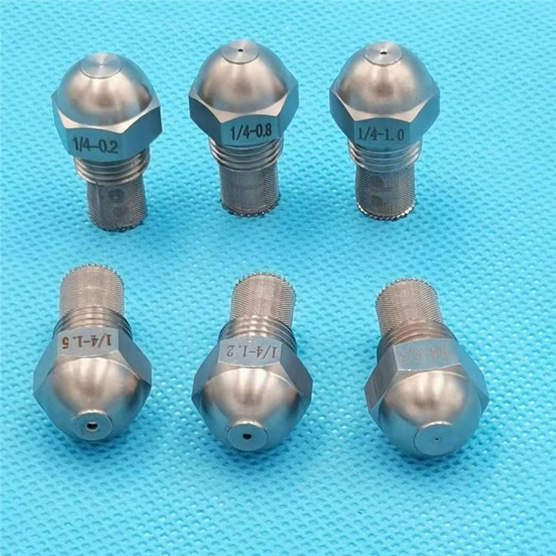 1/4 inch brandstof afval brander olie nozzle, olie verstuiver nozzle, brandstof injector, boiler olie nozzle, lage druk fijne mist verneveling nozzle