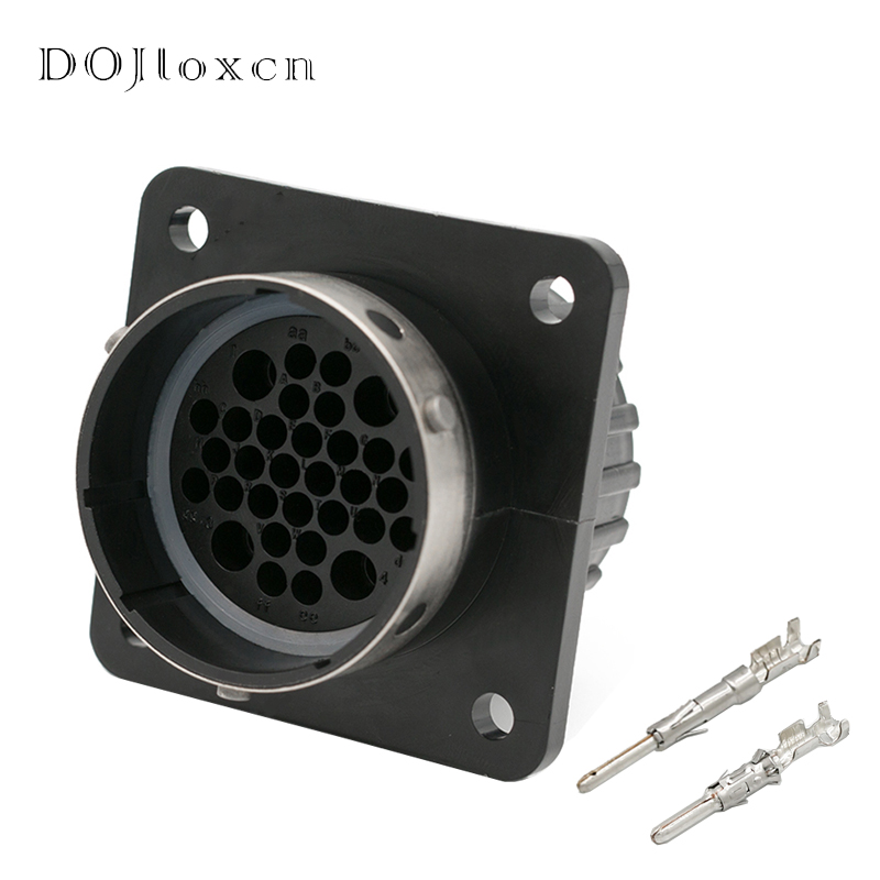 1 Set 31 32 48 Hole ITT Aviation Wiring Socket Waterproof Male Female Connector Plug Plastic Shell 192900-0425 192900-0475: 32p male