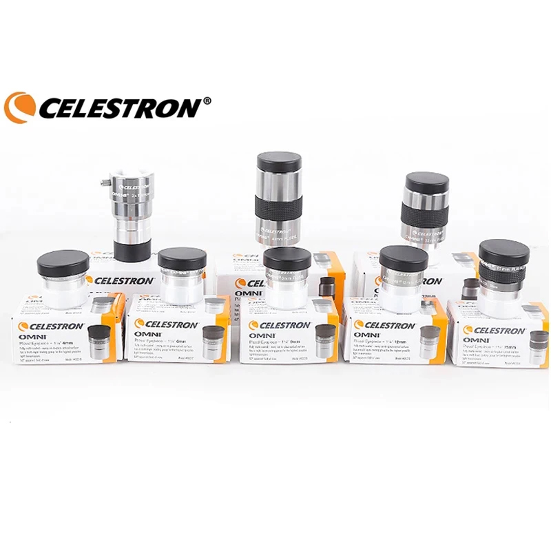 Celestron Omni 4mm 6mm 9mm 12mm 15mm 32mm 40mm y 2x ocular y lente Barlow telescopio astronómico de Metal totalmente multicapa