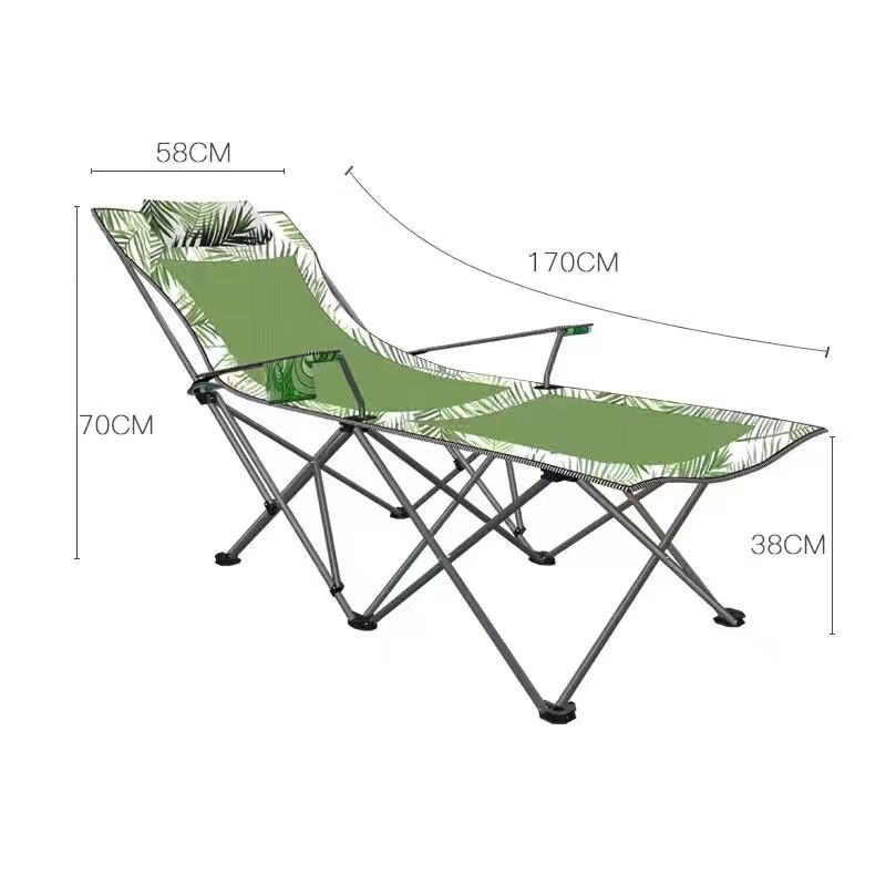 Camping Vouwen Bed Fauteuil Enkele Bed Kantoor Lunch Bed Draagbare Outdoor Vouwen Fauteuil Begeleidende Bed Te Dragen: 170cm E