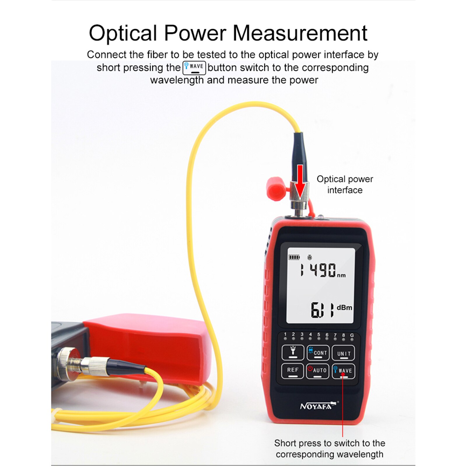 NOYAFA Multifunction MINI Optical Power Meter OPM Visual Fault Locator Network Cable Test Optical Fiber Tester