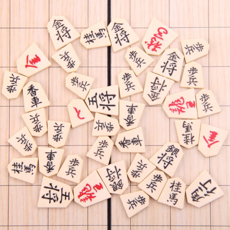 Foldable Magnetic Folding Shogi Set Boxed Portable Japanese Chess Kids Children Game Supplies M89C