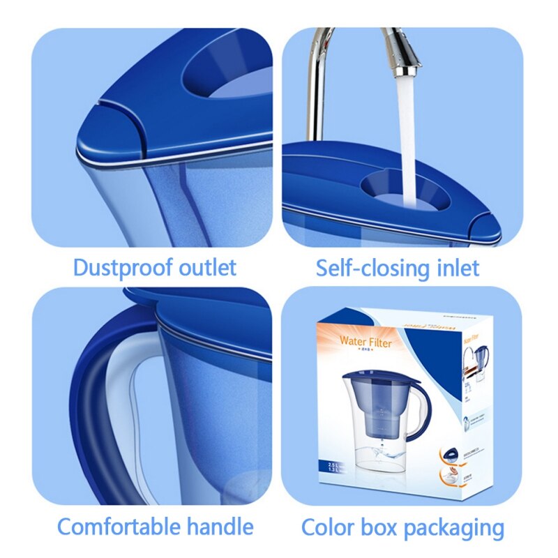1Psc Netto Waterkoker Thuis Keuken Praktische Activated Carbon Filter Waterkoker Draagbare Waterzuiveraar Kantoor Drinkware Purifier