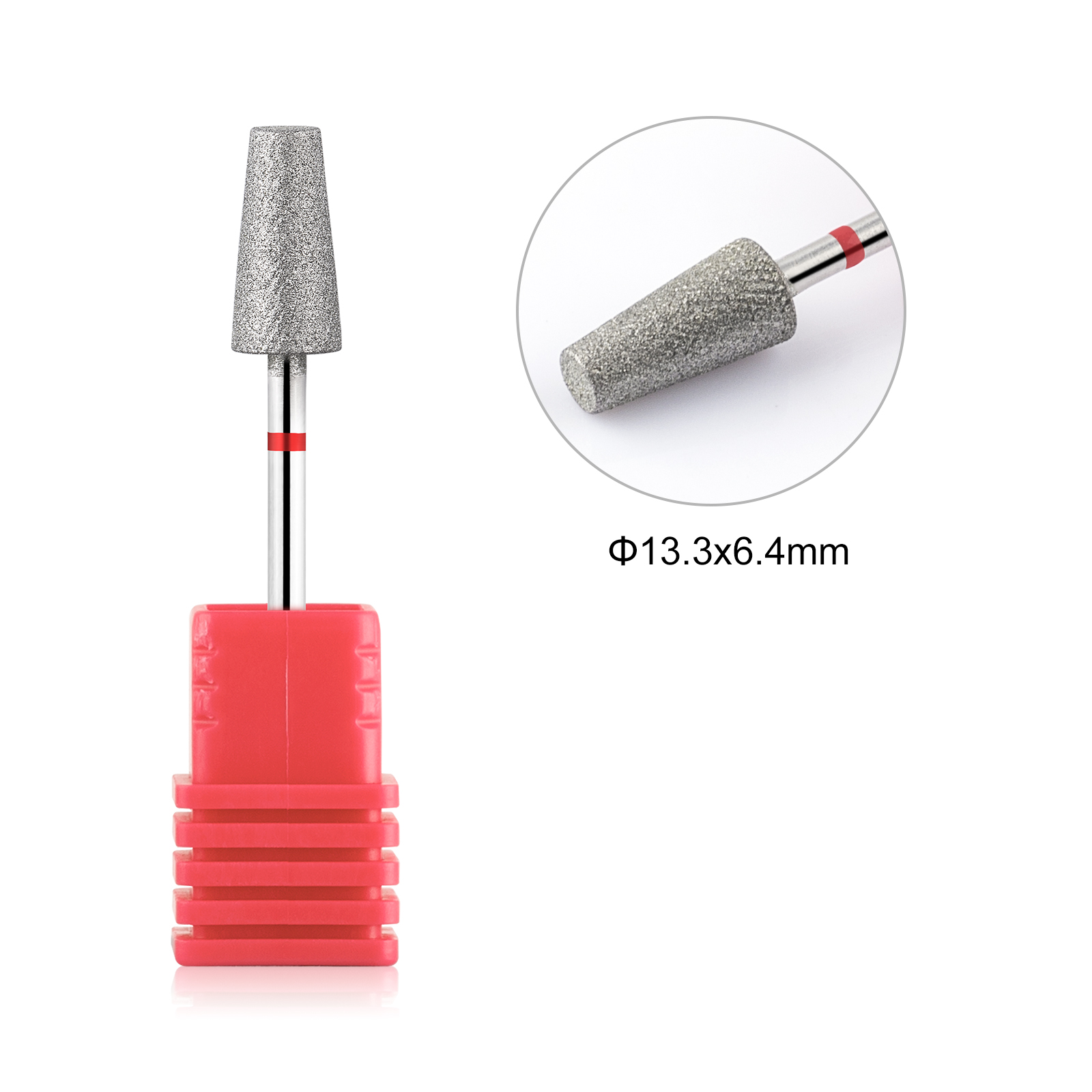 Tp diamantkrydsende tænder cylinder neglebor roterende neglebåndsrensende kværn 3/32 " manicureboremaskinetilbehør: Lysegrøn