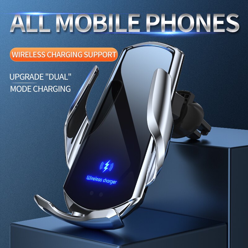 Magnetic Charging Car Holder foriPhone 11 X Max Universal Clamping Qi Wireless Charger Air Vent Stand for Phone