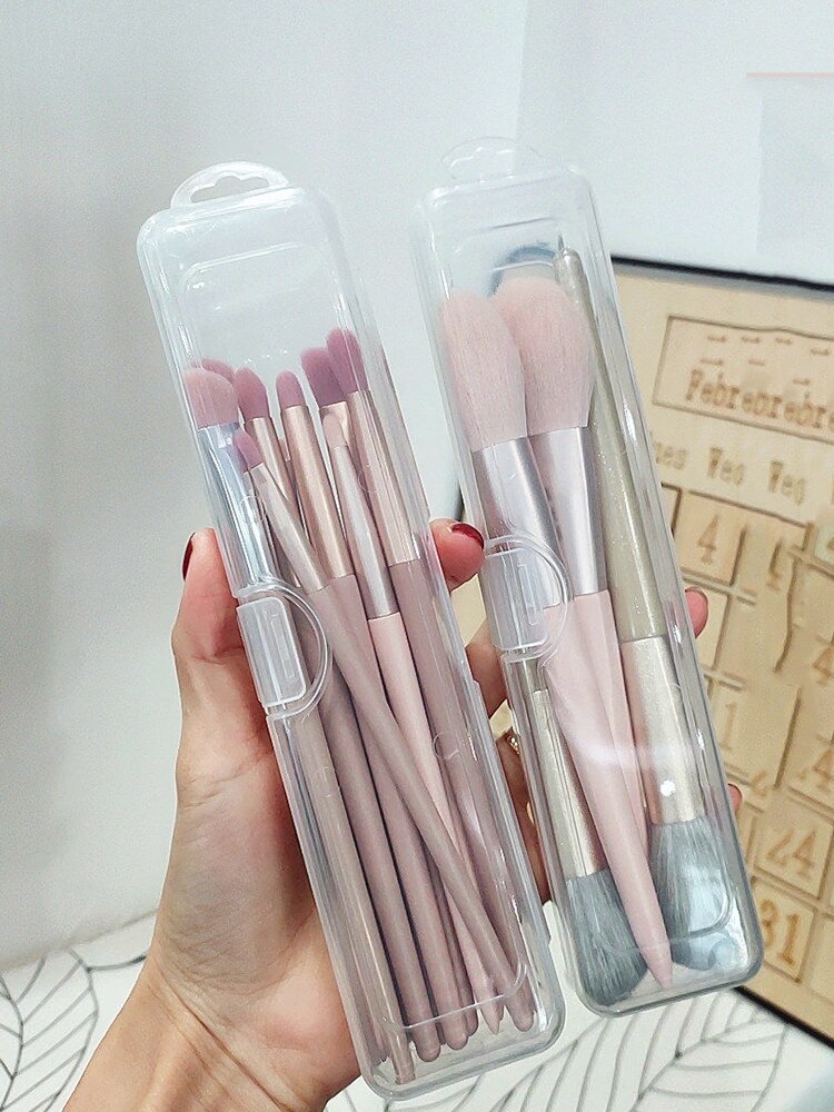 Reise zubehör Tragbare machen-hoch pinsel lagerung Kasten staubdicht transparent Schreibtisch schönheit werkzeug Reisen lidschatten augenbraue bleistift