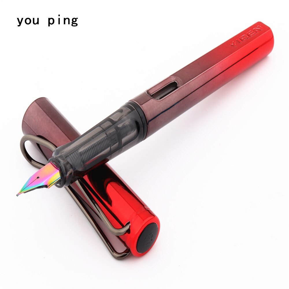 Pluma estilográfica de , suministros de papelería escolar para estudiantes, 410 colores brillantes, para oficina, novedad: B
