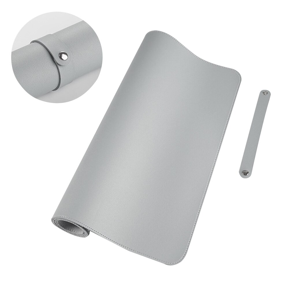 80x40 Cm Large Dual Use Resting Surface Home Anti Scratch Protective Desk Writing Mat PU Leather Office Easy Clean Mouse Pad: Grey