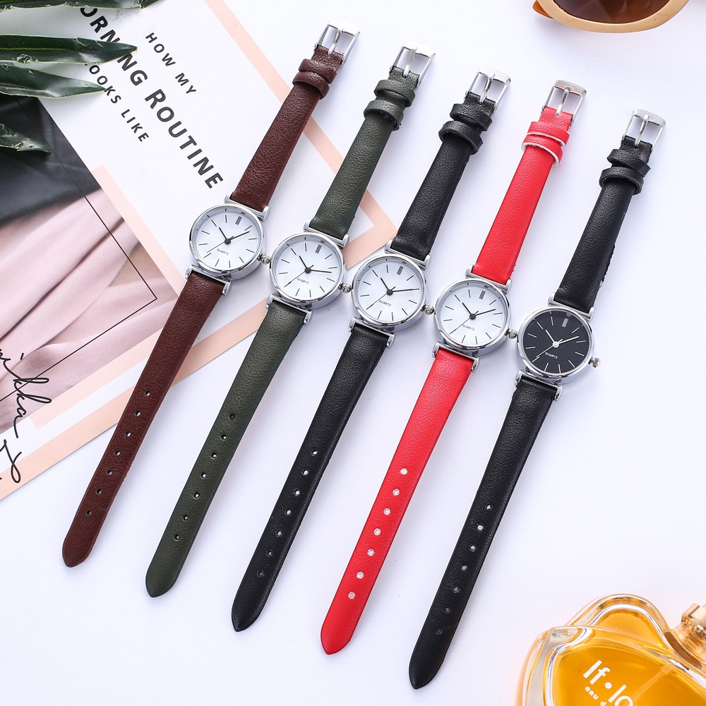 Relogio Feminino vansvar Watch Women Casual Quartz Leather Band Newv Strap WristWatch Small Dial Saat Reloj Mujer