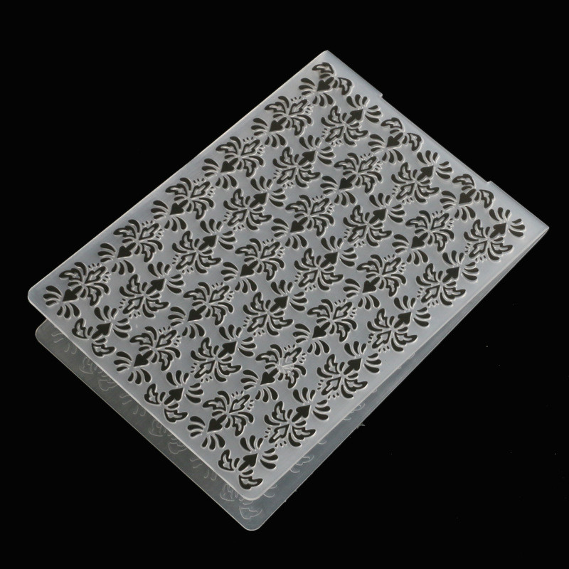 Heart Flower Lace Leaves Plastic Embossing Folders Stencils Template for DIY Paper Cards Album Scrapbooking Decoration: flower2