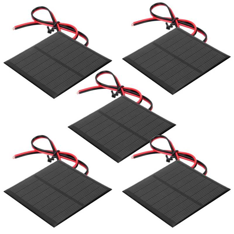 Battery Tester Battery Indicator Small Solar Battery Panel Polysilicon Epoxy Battery Module with 30cm Cable DC 4V 160mA