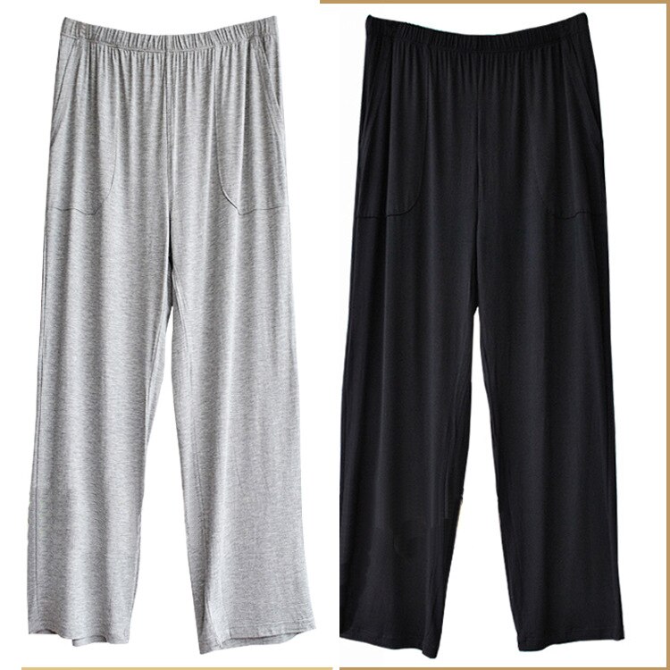 Plus size L 8XL pajama bottoms pijama hombre summer autumn men loose high waist sleepwear elastic soft modal lounge pyjamas