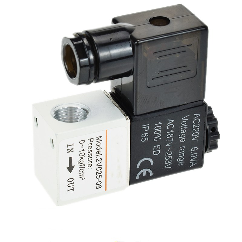12v 24v 220v pneumatisches elektrisches magnetventil, 2 positionen , 2 anschlüsse, normalerweise geschlossen, luftmagnetventil , 6mm 8mm schlauchanschluss