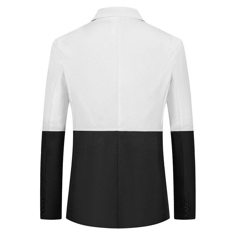 Slim Fit para hombres Blazer Casual sólido negocio boda prendas de vestir abrigo traje Tops de una sola botonadura Regular completo