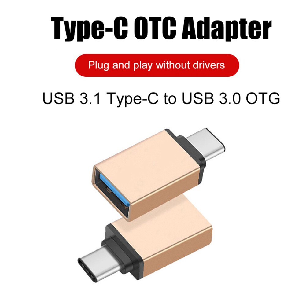 Type-C Otg Adapter Mini Draagbare Aluminium Legering Type-C Male Naar Usb 3.0 Female Converter Voor android Telefoon Usb Schijf