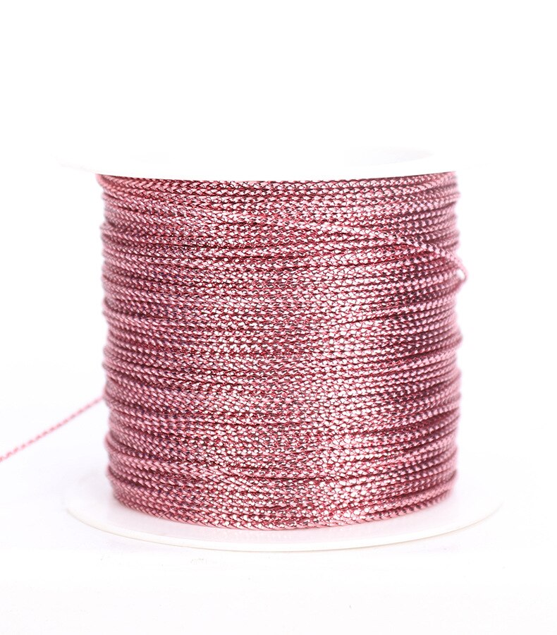 20meters 1mm Wide Tinsel String Craft Making Cord Non Stretch Jewelry Making Wrap Ribbon Metallic Cord Packaging Rope: G