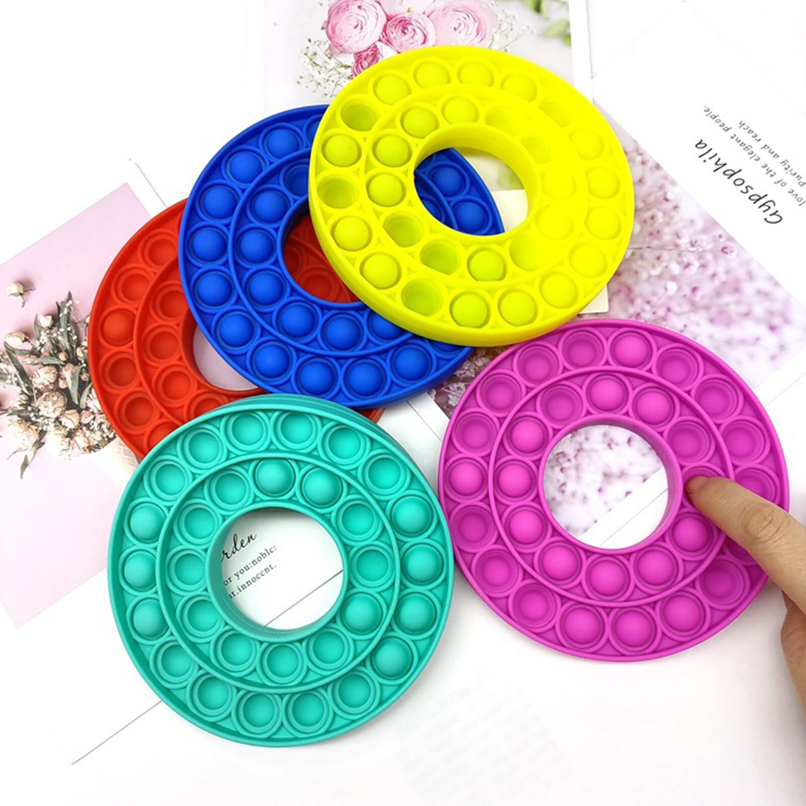 Relieve Pressure Bubble Sensory Toy Desktop Educational Fidget Silicone Toy