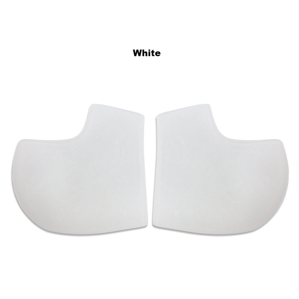Silicone Heel Protector Protective Sleeve Heel Spur Pads for Relief Plantar Fasciitis Heel Pain Reduce Pressure on Heel 2Pcs: No holes White