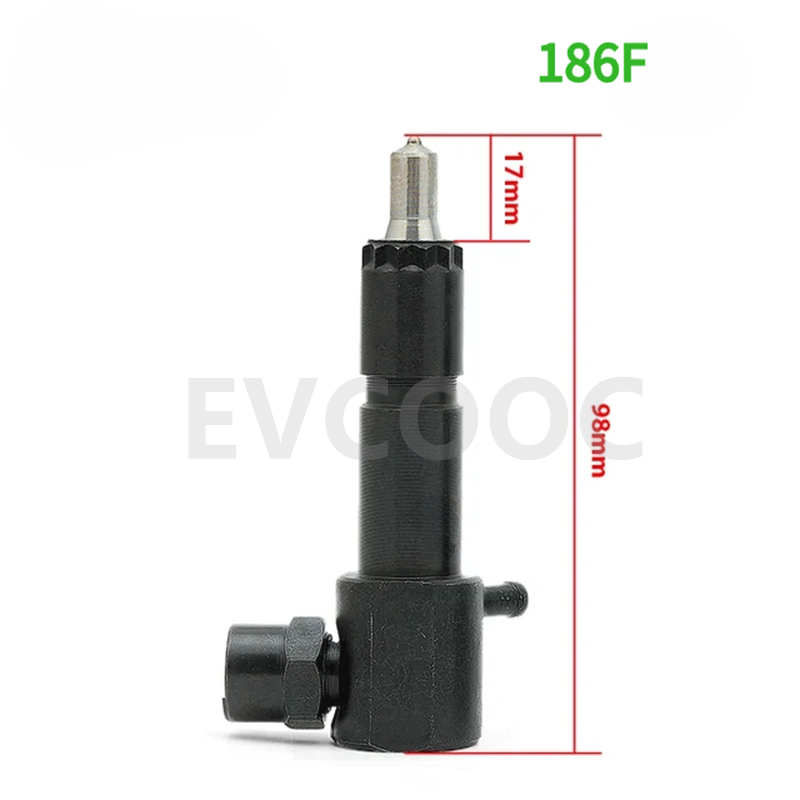 Inyector de motor diésel 186FA, piezas de generador pequeño de 5kW,: Negro