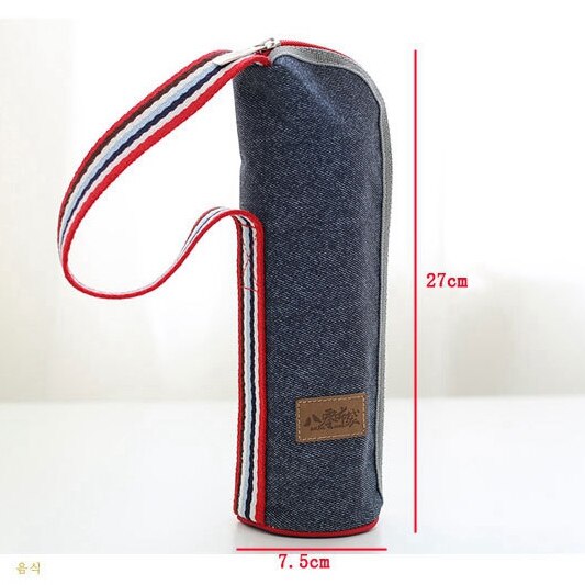 denim lunch bag thermal food insulated bag kids women or men casual cooler thermo picnic bag thermo lunch box: b