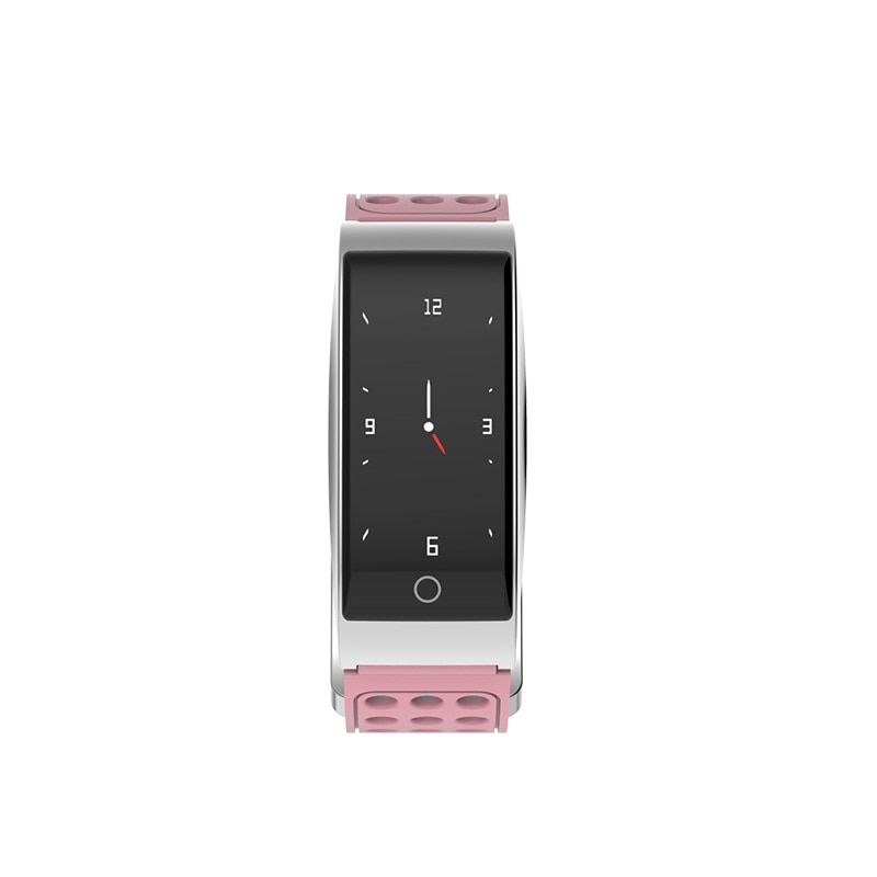 Ecg ekg blodtryksmåler fitness tracker 0.96 tommer farveskærm ui  ip67 vandtæt langt standby smartur mænd kvinder