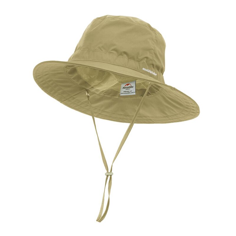 Naturehike-Sombrero protector solar para senderismo, aleros grandes para exteriores, sombreado de secado rápido, gorras para viajar, pesca: Beige