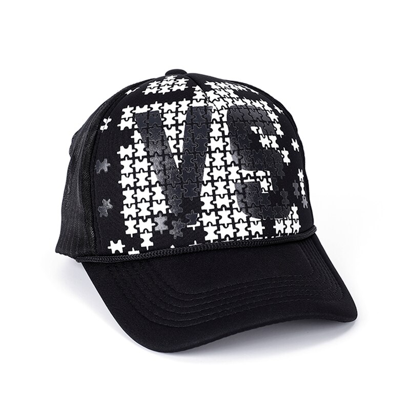 Gorras de béisbol Unisex de verano para hombres y mujeres, gorras con Cierre trasero de malla transpirable, gorra informal de camionero ajustable: VS-Black