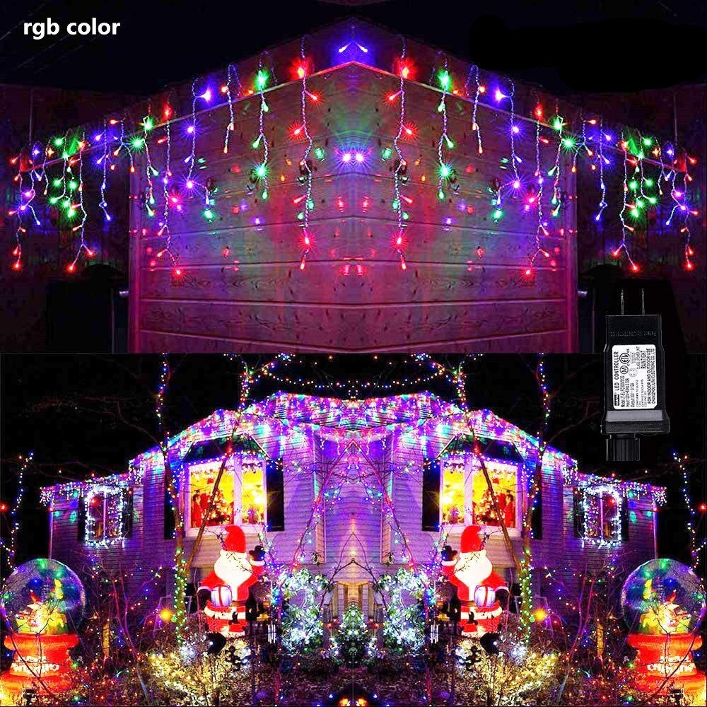 4M 100led AC220V Festival Gordijn Bruiloft Led String Strip Ijsbar Lamp Slingers For A Licht Kerst Fariy Deco: RGB