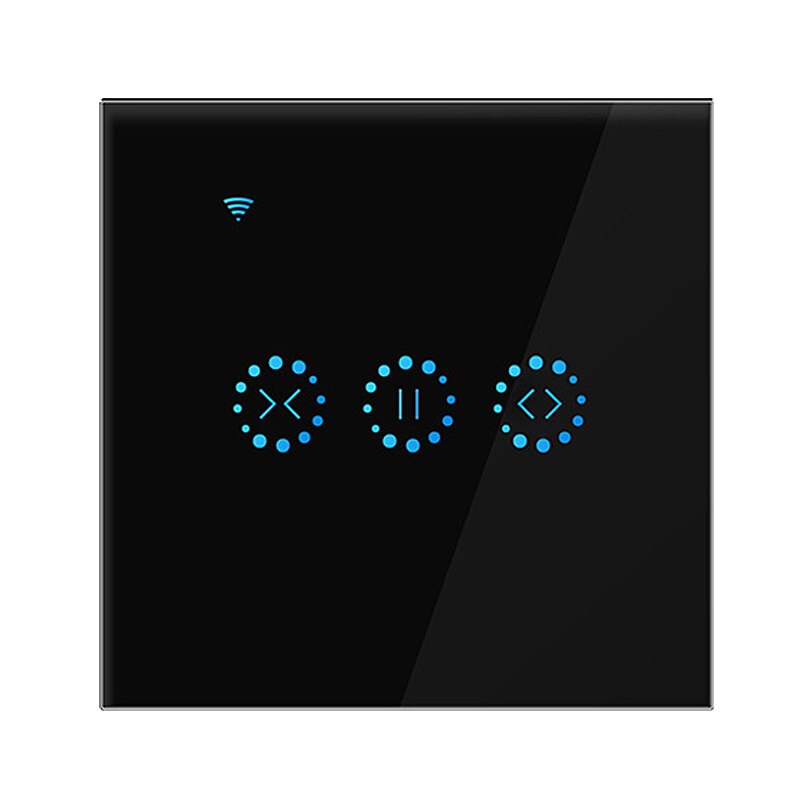 Alexa WiFi Smart Curtain Blind Switchfor Roller Shutter Electric Cutain Motorized Blinds Voice Control Alexa Google Home EU/US: Black EU UK  Plug